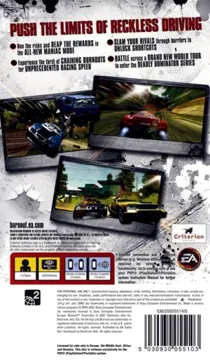 Burnout Dominator (EU) box cover back